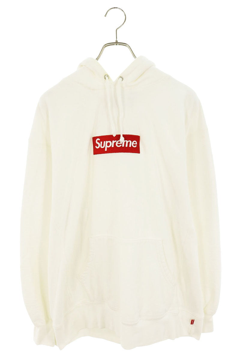 SUPREME 21AW Box Logo Hoodie White Red Size L