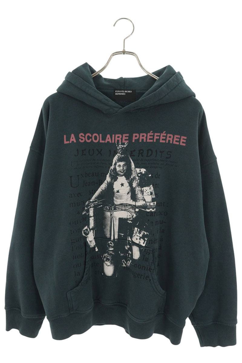ENFANTS RICHES DEPRIMES LA SCOLAIRE Hoodie Green Size L
