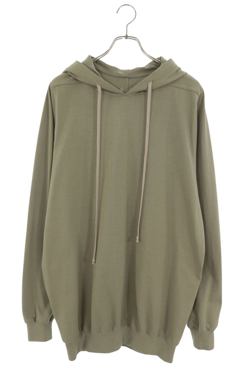 Rick Owens Drawstring Pullover Hoodie Green Size M