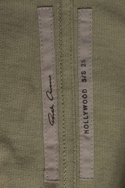 Rick Owens Drawstring Pullover Hoodie Green Size M
