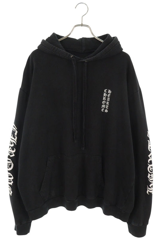 Chrome Hearts Sleeve Logo Print Hoodie Black Size XL