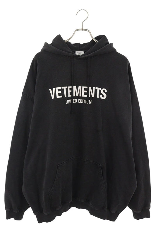 VETEMENTS Limited Edition Logo Hoodie Black Size XS