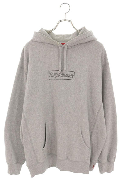 SUPREME Chalk Box Logo Hoodie Gray Size L