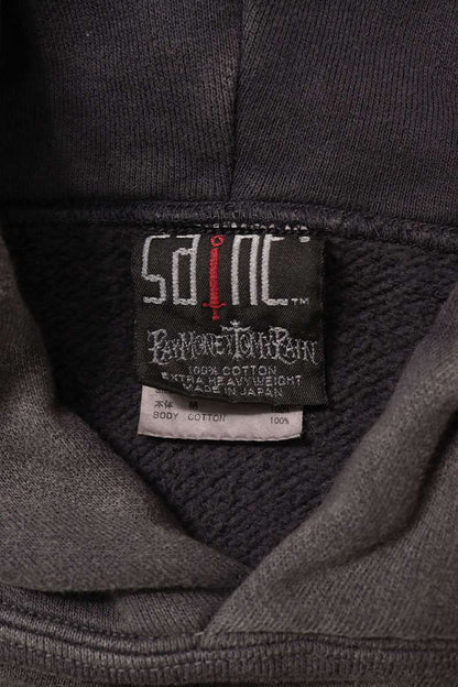 SAINT MICHAEL 24SS Burned Money Print Hoodie Black Size S