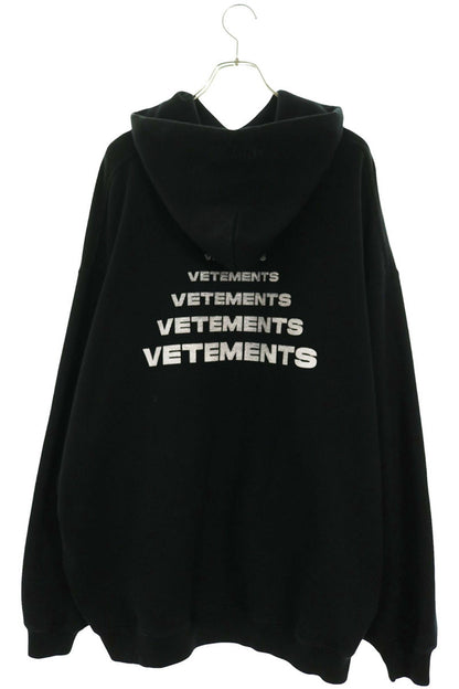 VETEMENTS 24SS Logo Print Hoodie Black Size XS