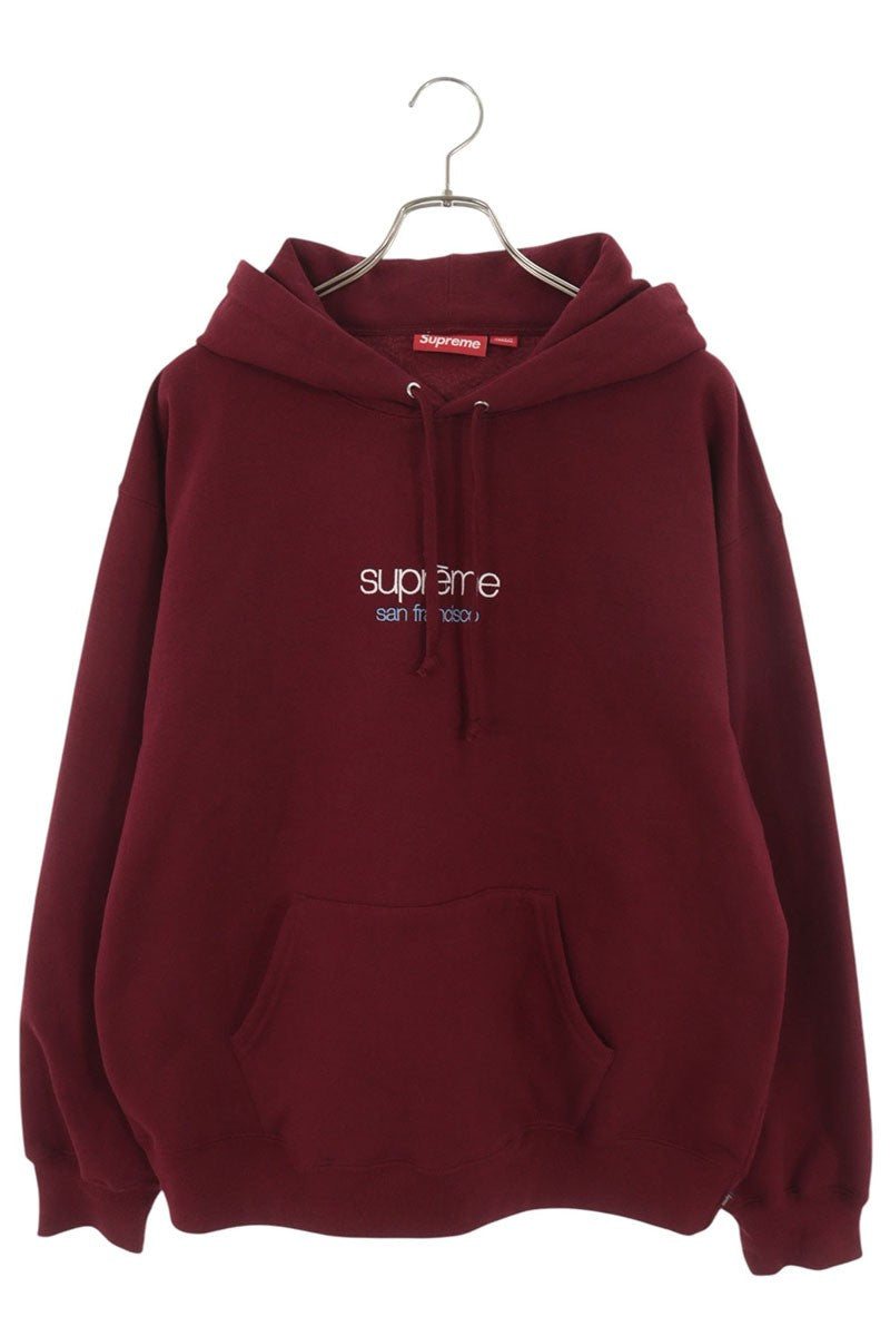 SUPREME 25AW Classic Logo Hoodie Bordeaux Size L