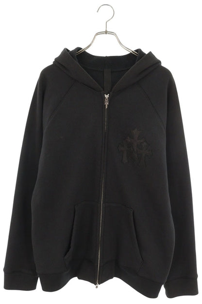 Chrome Hearts Y NOT ZIP GYN U PAPER JAM Hoodie Black Size XL