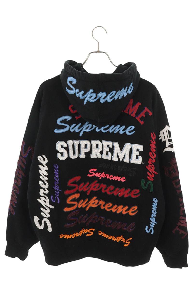 SUPREME 21AW Multi Logo Hoodie Black Size L