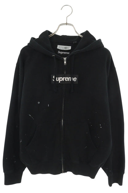 SUPREME x MM6 26SS Box Logo Zip Up Hoodie Black Size S