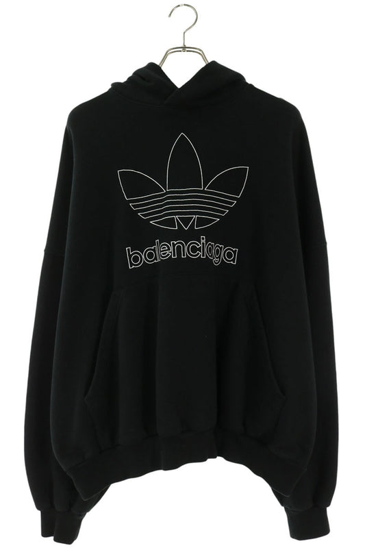 BALENCIAGA Front Logo Oversized Hoodie Black Size 1