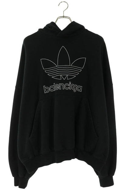 BALENCIAGA Front Logo Oversized Hoodie Black Size 1
