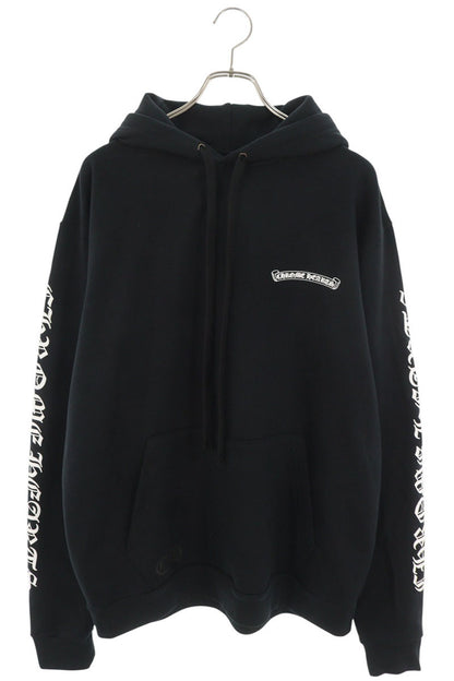 Chrome Hearts Back Scroll Label Print Hoodie Black Size M