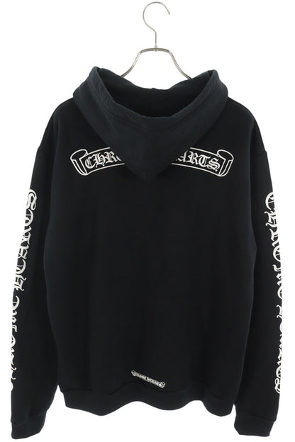 Chrome Hearts Back Scroll Label Print Hoodie Black Size M