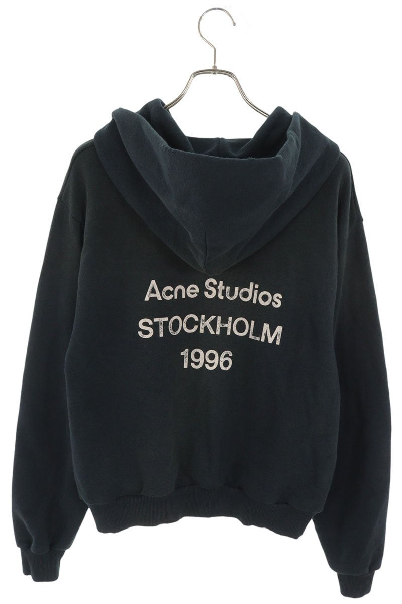 ACNE STUDIOS Vintage Back Logo Print Hoodie Black Size XXS