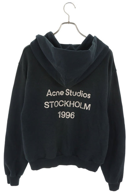 ACNE STUDIOS Vintage Back Logo Print Hoodie Black Size XXS