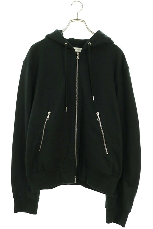 DRIES VAN NOTEN 26SS Loose Fit Double Zip Dark Green Hoodie Size M