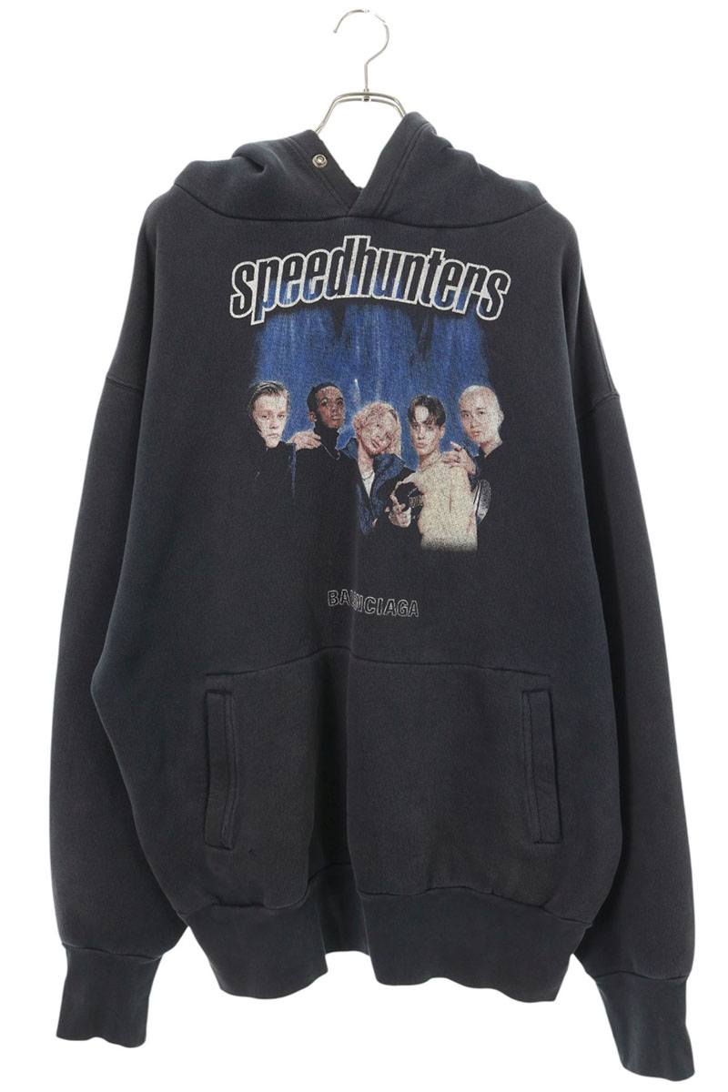 BALENCIAGA 19AW Speedhunters Pullover Hoodie Black Size S