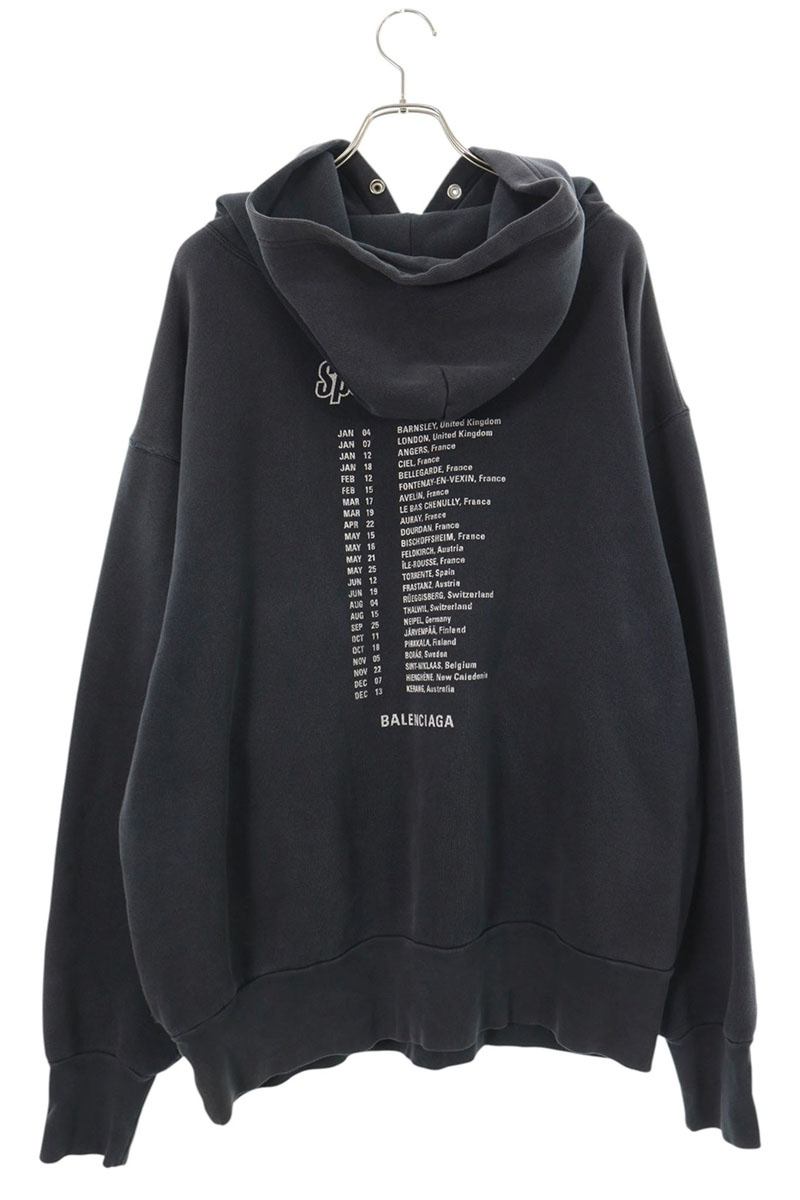 BALENCIAGA 19AW Speedhunters Pullover Hoodie Black Size S