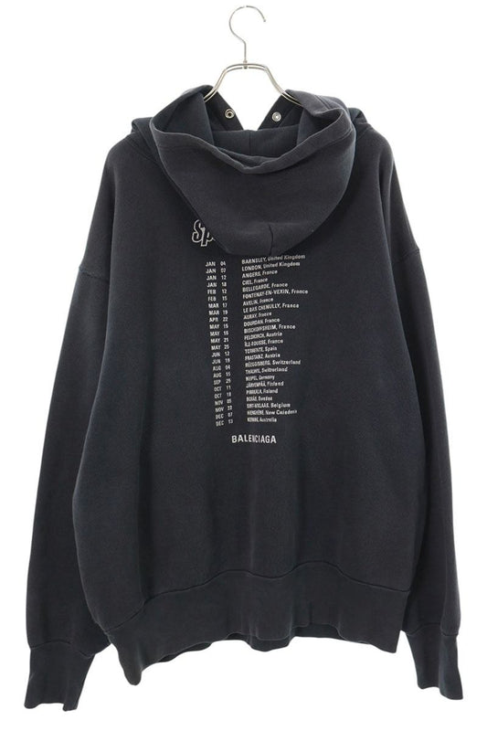 BALENCIAGA 19AW Speedhunters Pullover Hoodie Black Size S