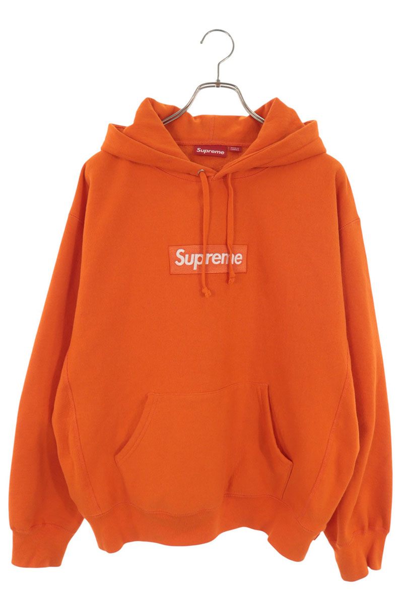 SUPREME 24AW Box Logo Hooded Sweatshirt Orange Size M