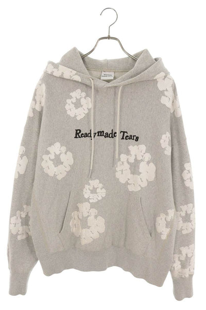 READYMADE x DENIM TEARS Flower Print Logo Hoodie Gray Size M