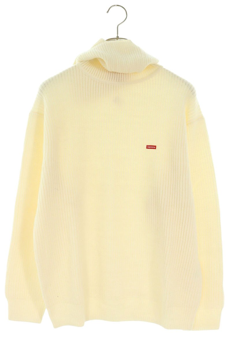 SUPREME 22AW Small Box Balaclava Sweater White Hoodie Size M