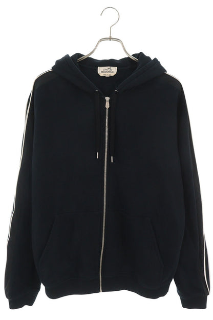 HERMES RUN H Zip Hoodie Navy Size XL