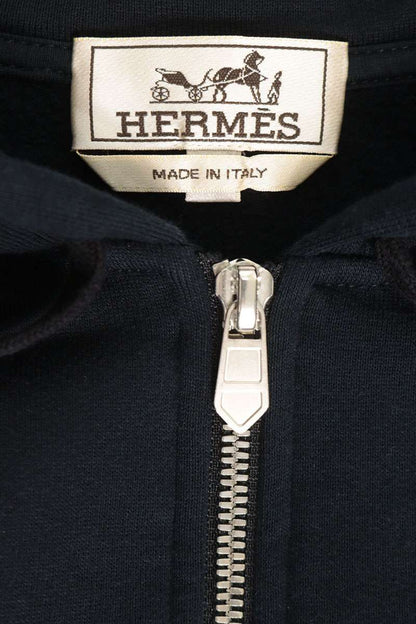HERMES RUN H Zip Hoodie Navy Size XL