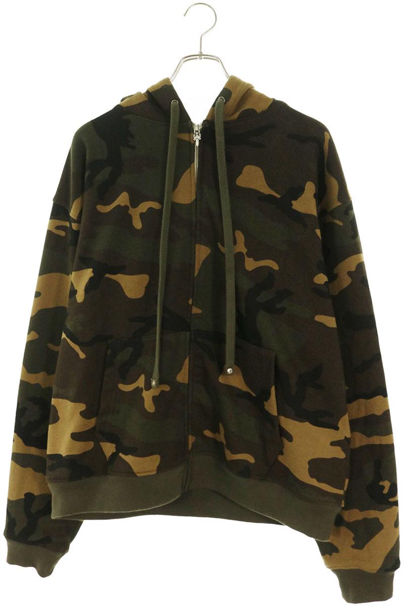 Chrome Hearts Floral Back Hoodie Green/Black Size M