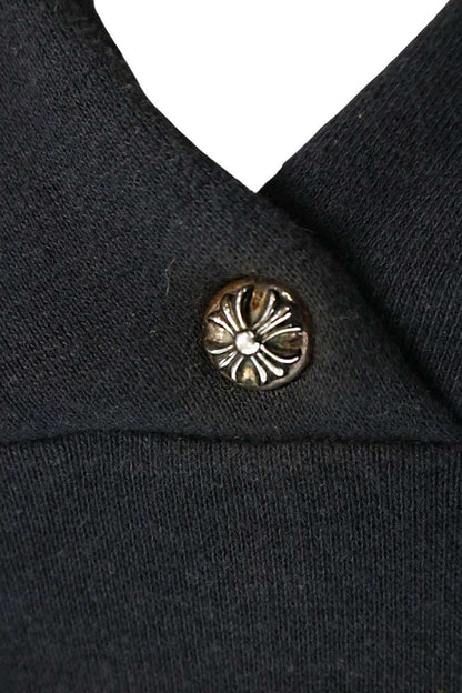 Chrome Hearts Cemetery Cross Hoodie Black/Silver Size M