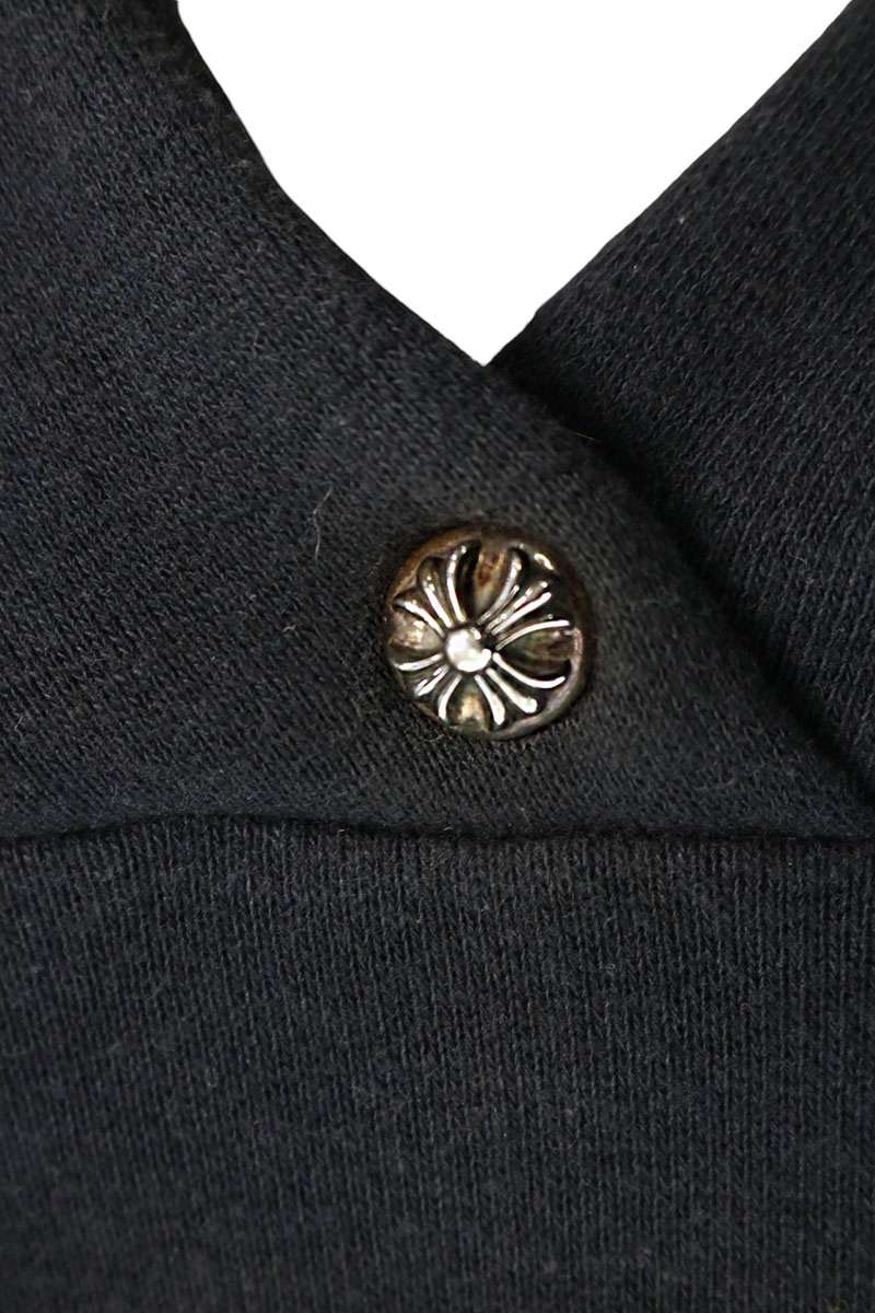 Chrome Hearts Cemetery Cross Hoodie Black/Silver Size M