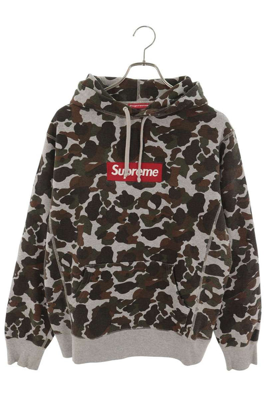 SUPREME 12AW Camo Box Logo Hoodie Green Size M
