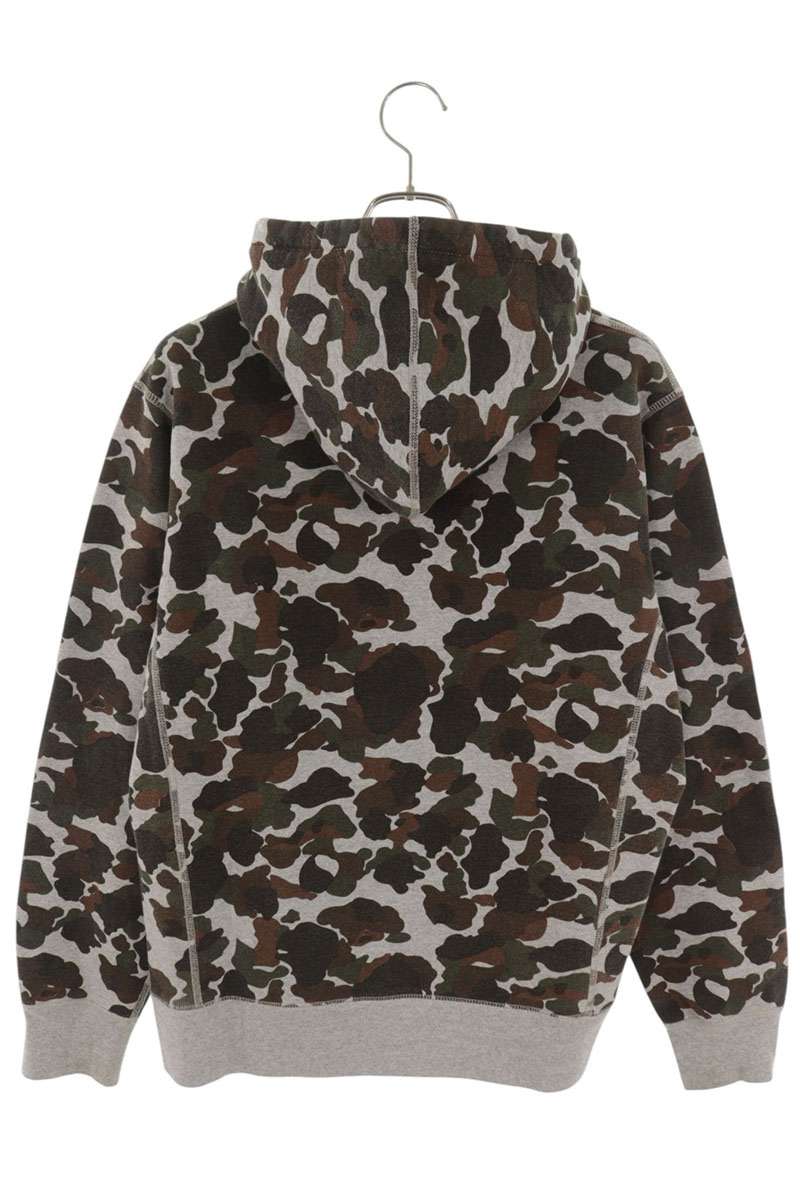 SUPREME 12AW Camo Box Logo Hoodie Green Size M