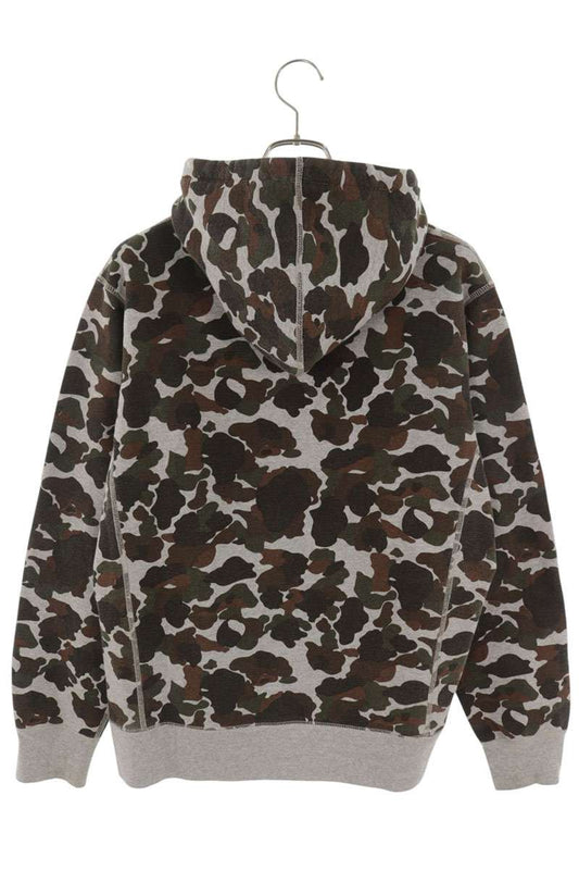 SUPREME 12AW Camo Box Logo Hoodie Green Size M