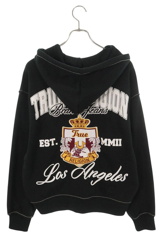 TRUE RELIGION TR CREST BOXY ZIP UP Hoodie Black Size XS