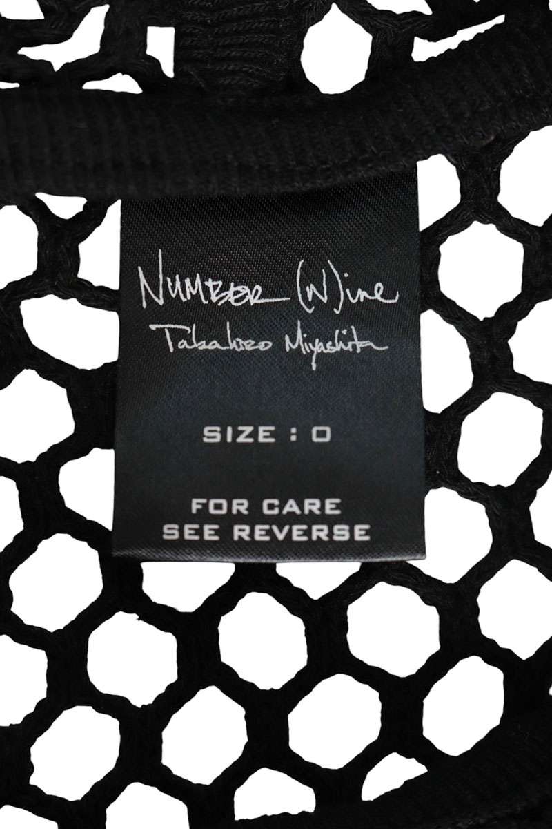 NUMBER(N)INE 04SS Dream Era Mesh Hoodie Black Size 0