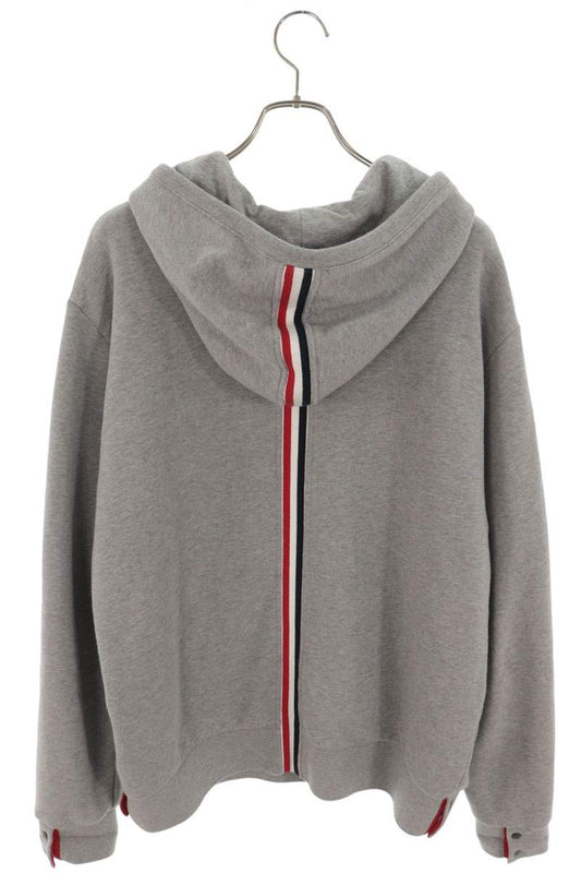 THOM BROWNE Pullover Hoodie Gray Cotton Size 4