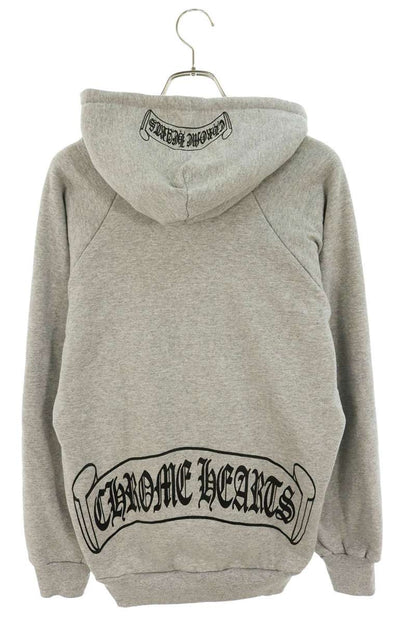 Chrome Hearts SWTSHRT HD Back Scroll Logo Hoodie Gray Size M