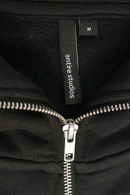 entire studios Zip-Up Hoodie Black Cotton Size M