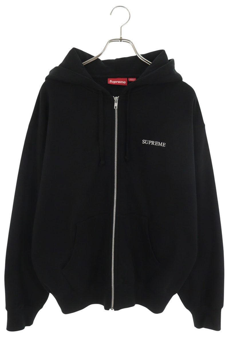 SUPREME 25AW IDGAF Zip Up Hooded Sweatshirt Black Size M