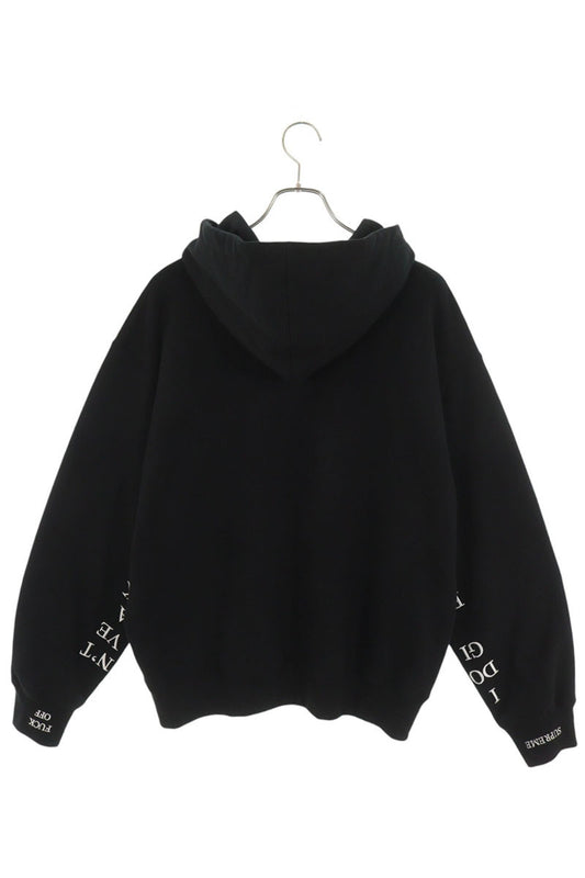 SUPREME 25AW IDGAF Zip Up Hooded Sweatshirt Black Size M