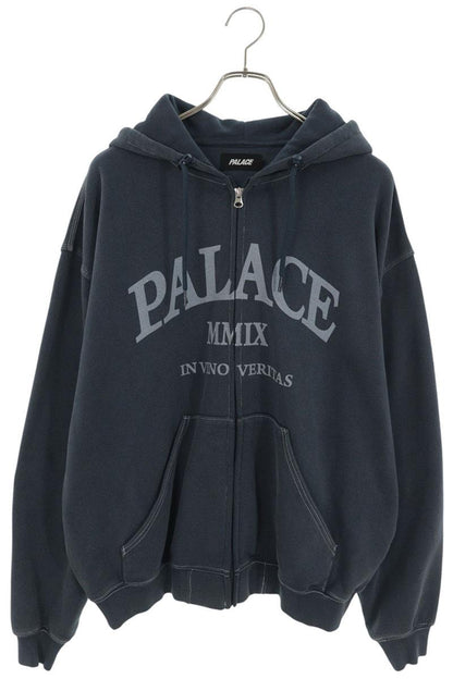 Palace TRIPLE STITCH VERITAS ZIP HOOD Blue Cotton Hoodie Size M