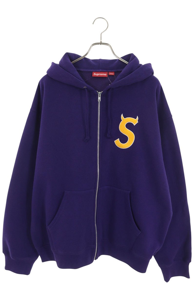 SUPREME 26SS Devil S Logo Zip Up Sweatshirt Purple Size XL