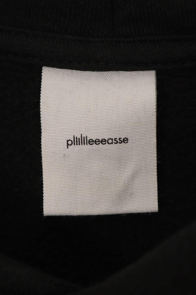 plllllleeeasse TEP Cotton Pullover Hoodie Black Size XL