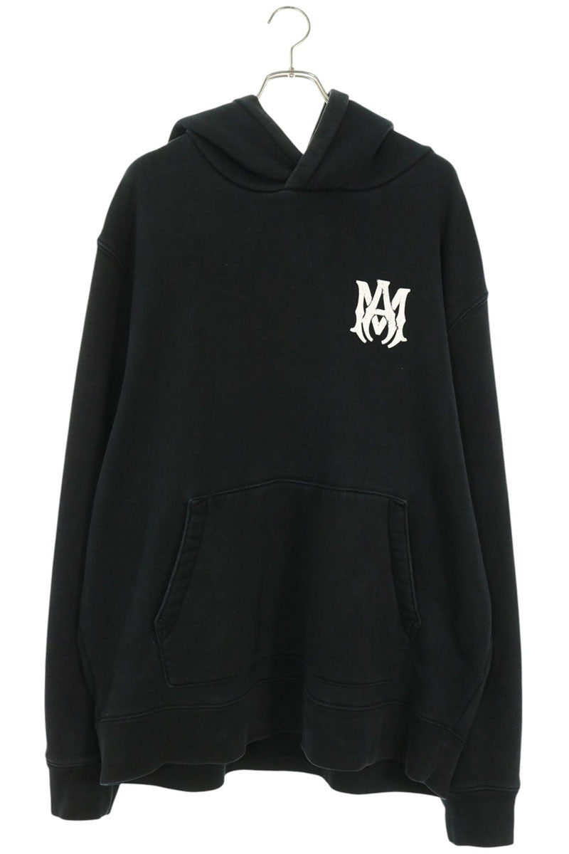 AMIRI MA Logo Print Pullover Hoodie Black/White Size XXL