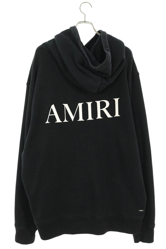 AMIRI MA Logo Print Pullover Hoodie Black/White Size XXL