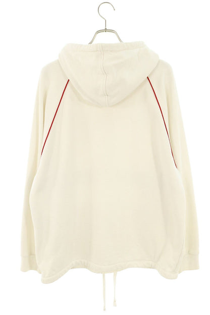 GUCCI Logo Label Half-Zip Hoodie Multi Cotton Size M