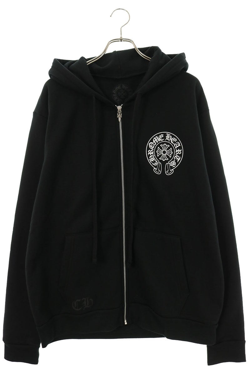 Chrome Hearts Osaka Ltd Back Horseshoe Hoodie Black Size M