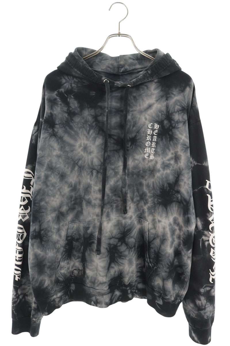 Chrome Hearts Back Horseshoe Sleeve Logo Hoodie Black Size L