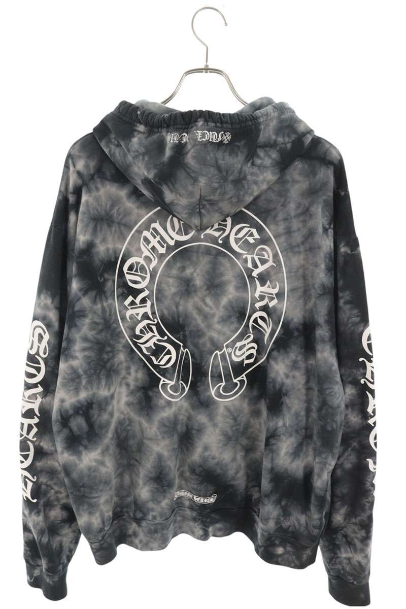 Chrome Hearts Back Horseshoe Sleeve Logo Hoodie Black Size L